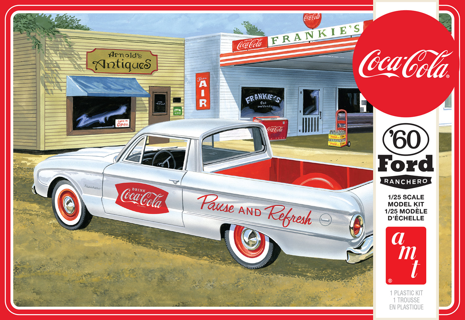 AMT 1960 Ford Ranchero w-Coke Chest (Coca-Cola) 1:25 Scale Model Kit