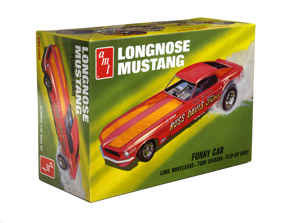 AMT 1969 Ford Mustang Long Nose Funny Car "Gas Ronda" 1:25 Scale Model Kit - Auto World Store