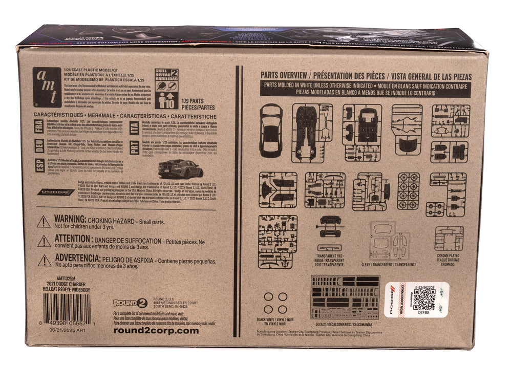 AMT Dodge Charger HellCat Redeye Widebody 1:25 Scale Model Kit - Auto World Store