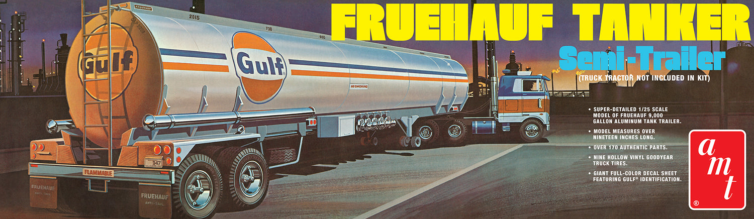 AMT Fruehauf Tanker Gulf 1:25 Scale Model Kit