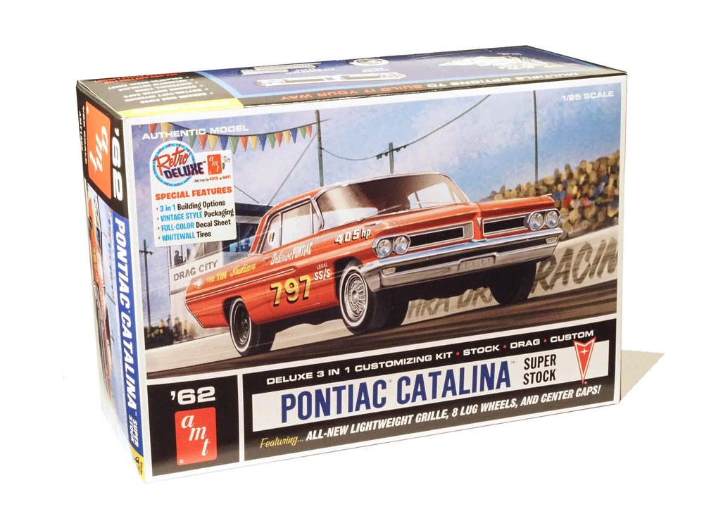 AMT 1962 Pontiac Catalina Super Stock 1:25 Scale Model Kit | Auto World Store AMT 1962 Pontiac Catalina Super Stock 1:25 Scale Model Kit | Auto World Store