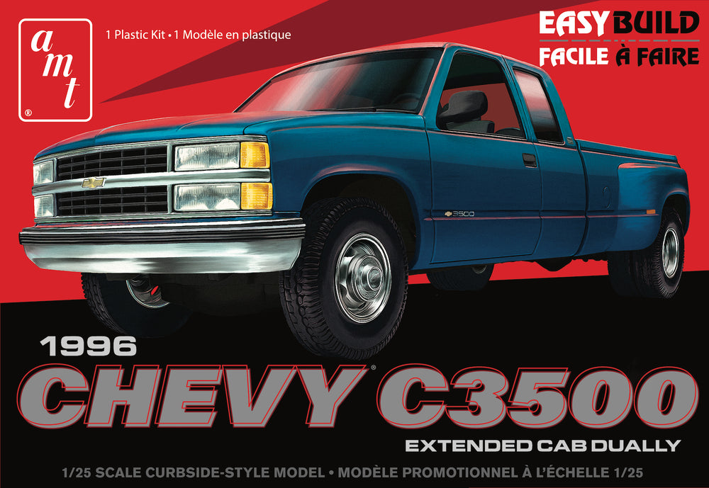 AMT 1996 Chevrolet C-3500 Dually Pickup Easy Build 1:25 Scale Model Kit