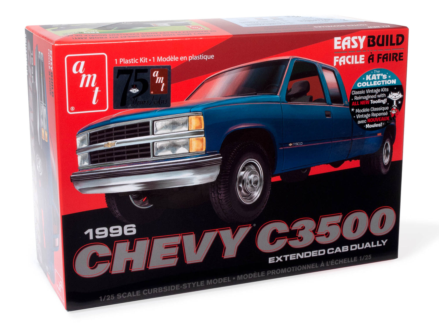 AMT 1996 Chevrolet C-3500 Dually Pickup Easy Build 1:25 Scale Model Kit