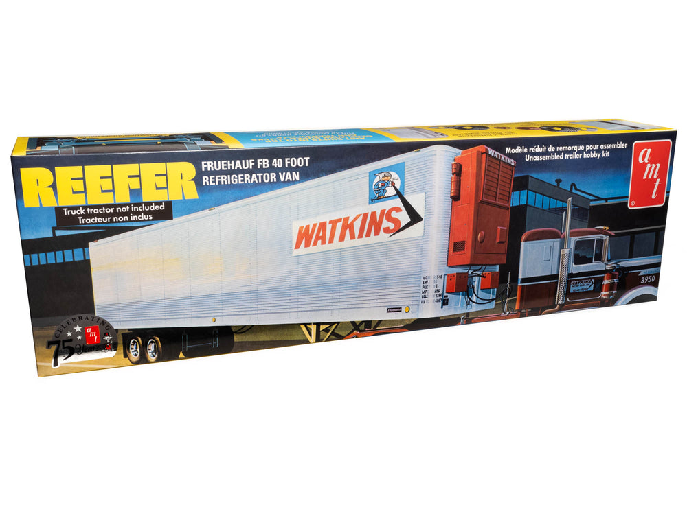 AMT Fruehauf 40' Reefer Trailer Watkins 1:25 Scale Model Kit