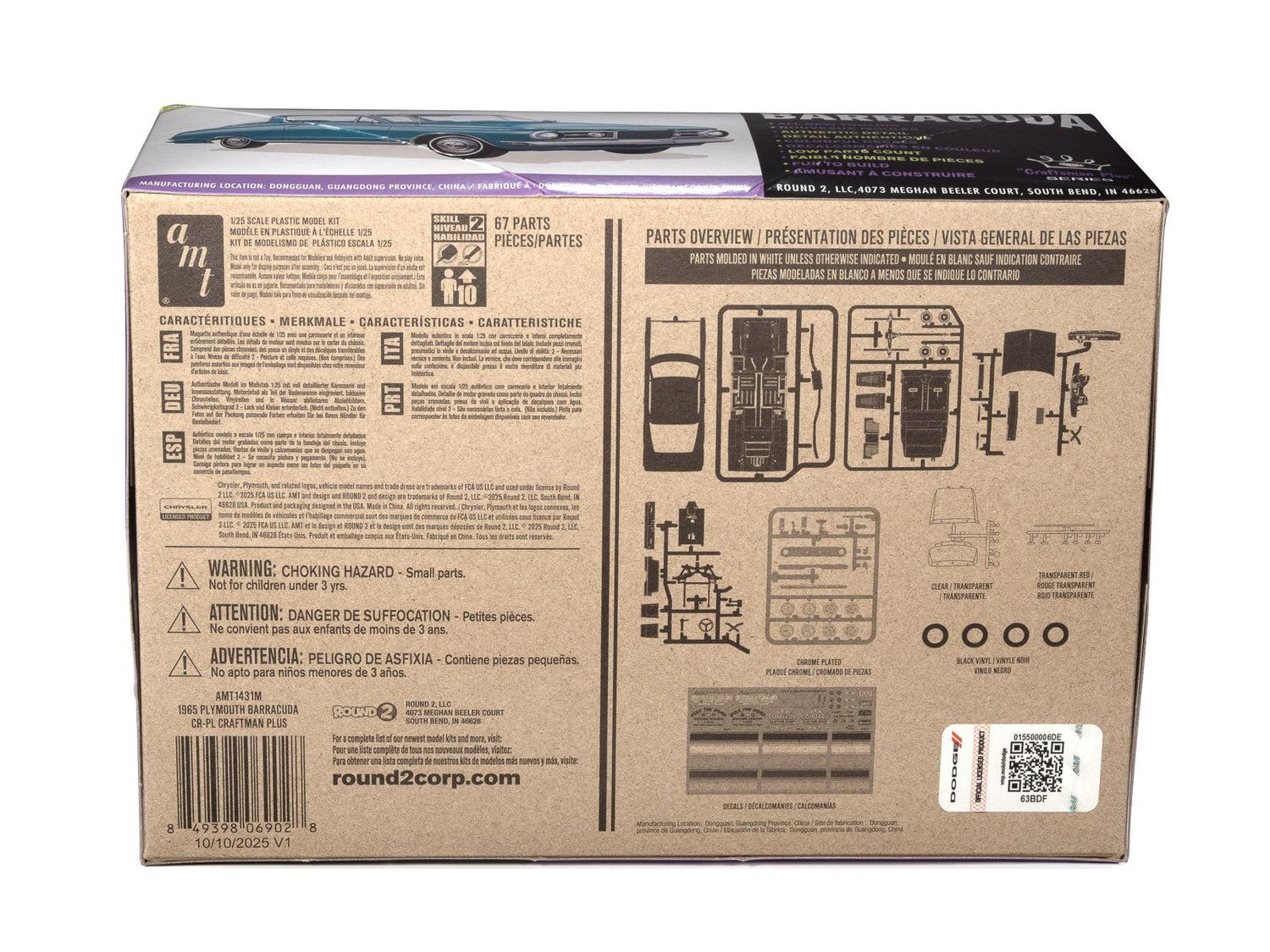AMT 1965 Plymouth Barracuda Craftsman Plus 1:25 Scale Model Kit - Auto World Store