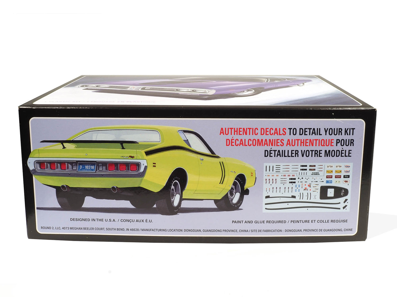 AMT Kit Modello In Scala 1:25 – Dodge Charger RT 2021 – 130 Pezzi, Parti Cromate, Pneumatici In Vinile – Da Costruire E Personalizzare