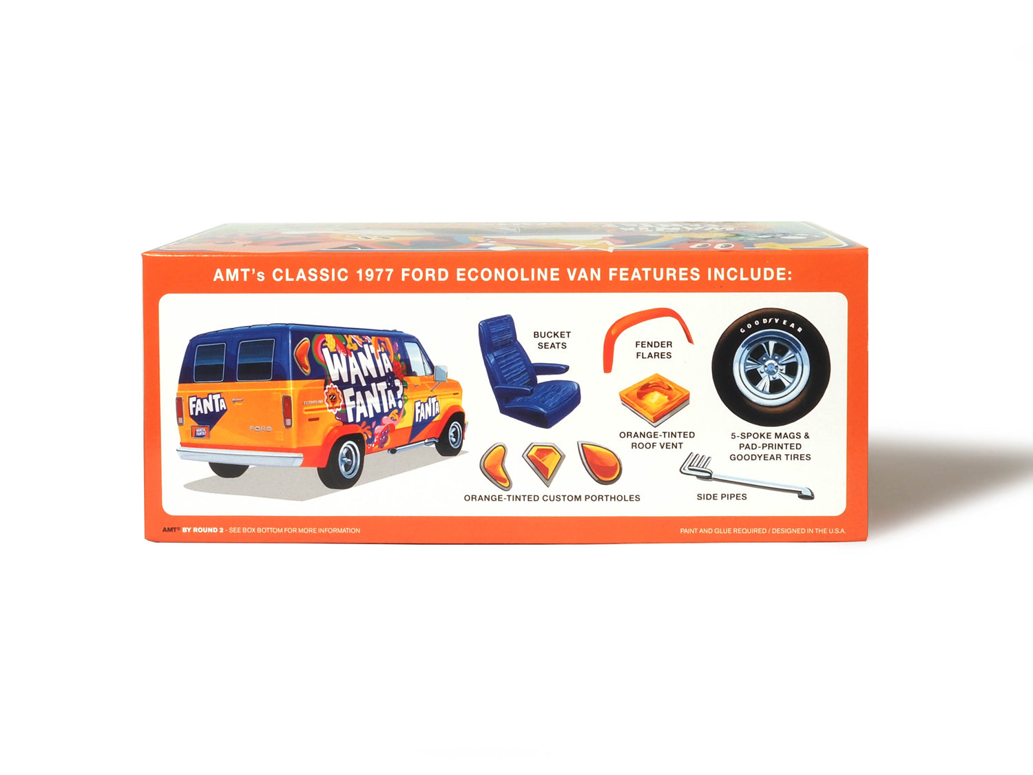 AMT 1977 Ford Custom Van Fanta 1:25 Scale Model Kit | Auto World Store