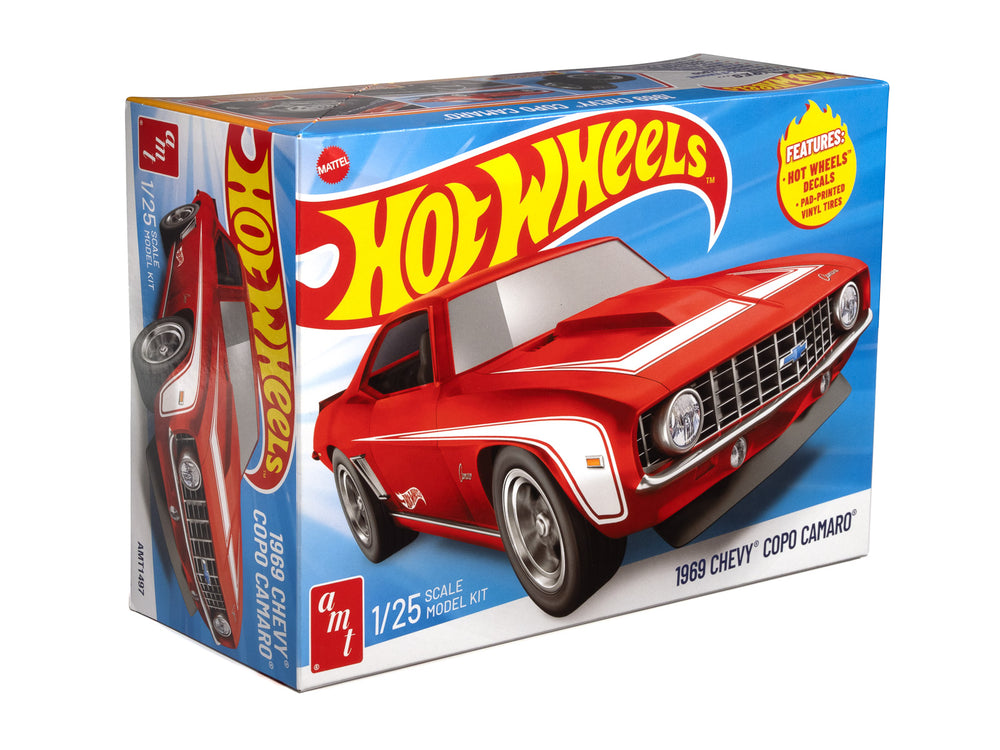 AMT 1969 Chevy Camaro COPO Hot Wheels 1:25 Scale Model Kit - Auto World Store