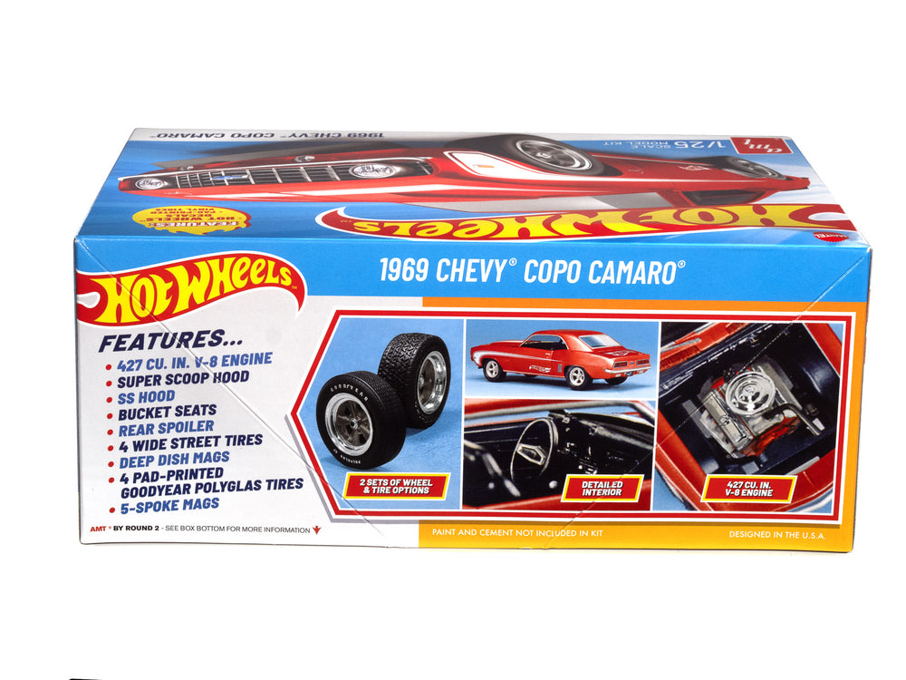 AMT 1969 Chevy Camaro COPO Hot Wheels 1:25 Scale Model Kit - Auto World Store