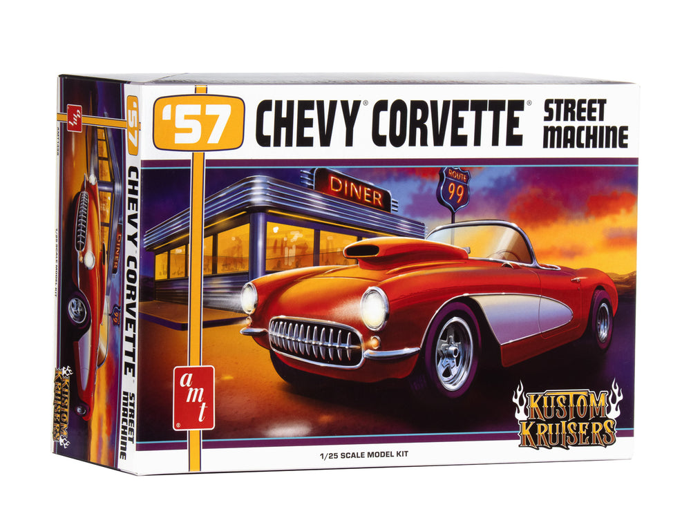 "PRE-ORDER" AMT 1957 Chevy Corvette Street Machine 1:25 Scale Model Kit (DUE SEPTEMBER 2025)