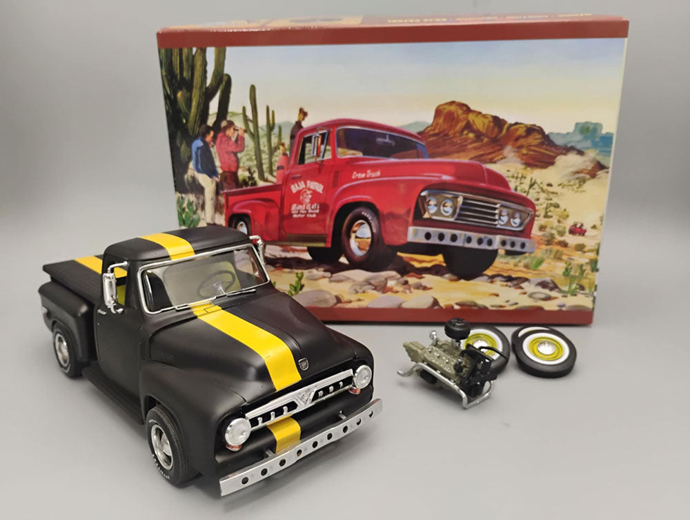 FORD PICK UP (1953) ミニカー AMT 1953 Ford Pickup Baja Patrol 1:25 Scale Model Kit | Auto