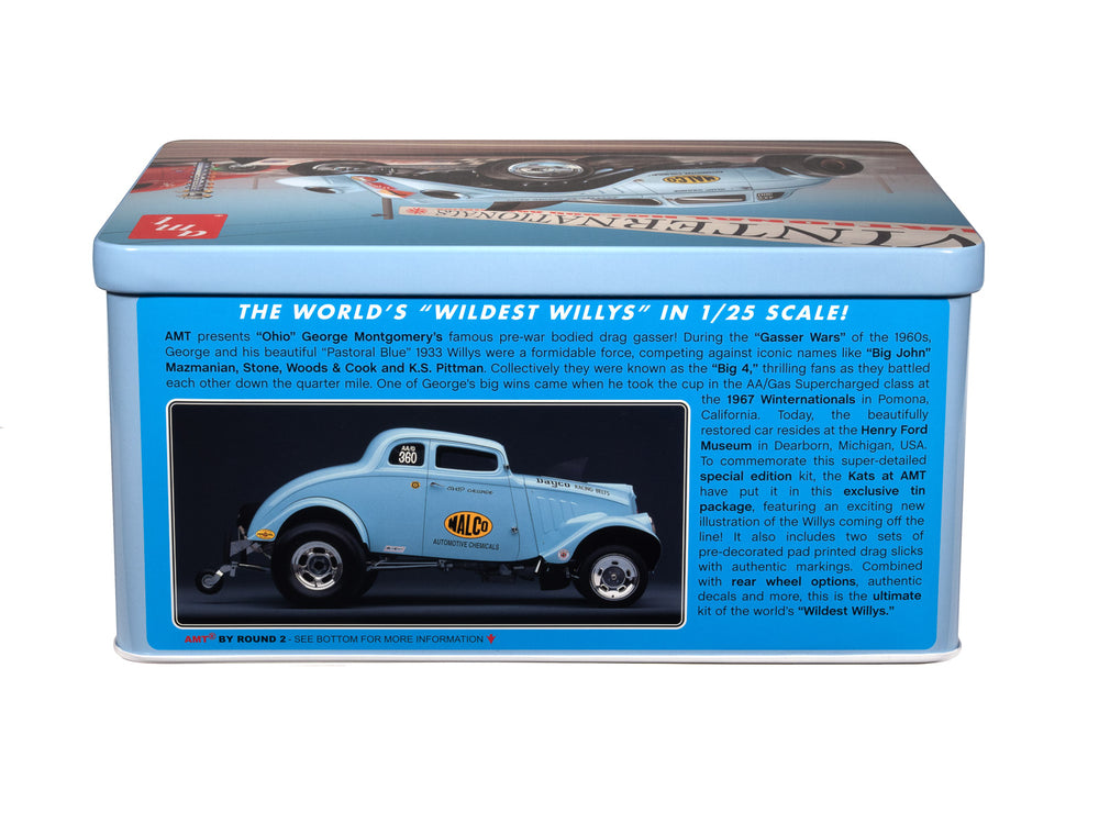 AMT 1933 Willys Gasser Ohio George w/Tin Packaging 1:25 Scale Model Kit