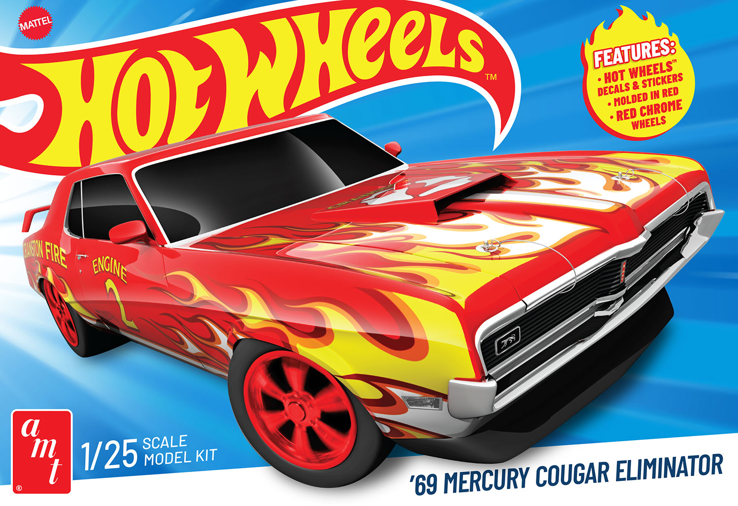 "PRE-ORDER" AMT Hot Wheels 1969 Mercury Cougar Eliminator 1:25 Scale Model Kit (DUE LATE OCTOBER 2025)