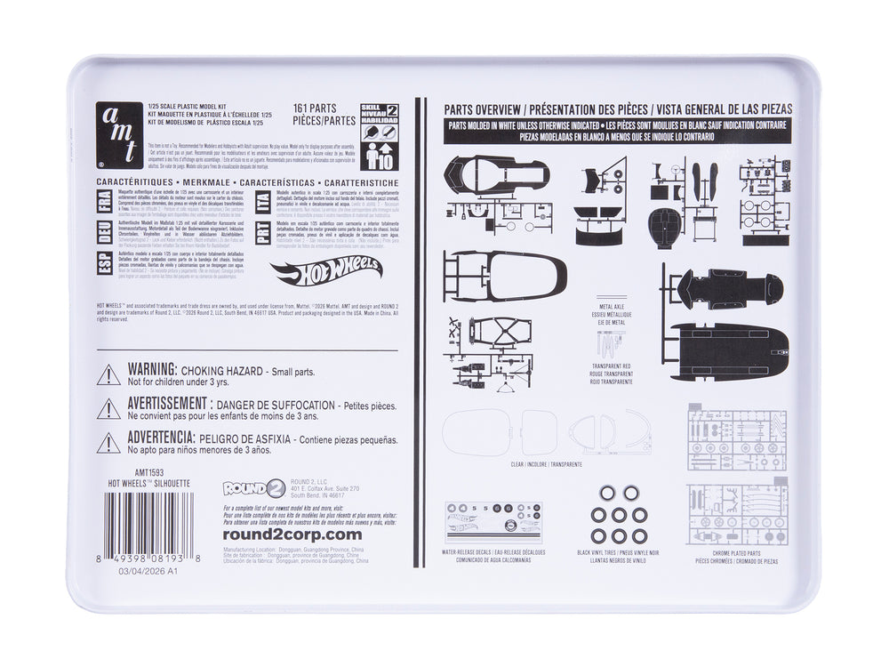 AMT Silhouette Collector Tin Hot Wheels 1:25 Scale Model Kit