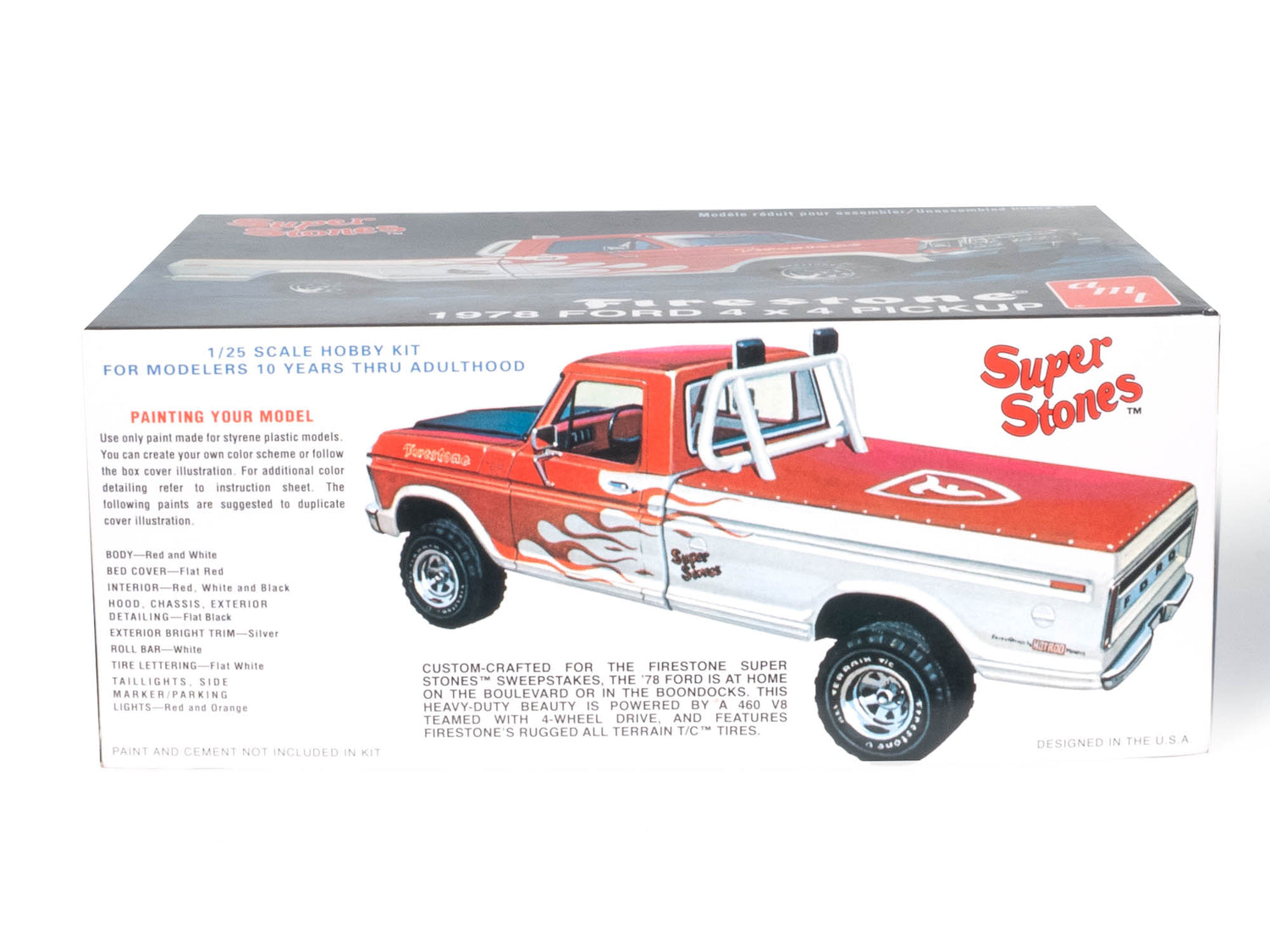 AMT 1978 Ford Pickup "Firestone Super Stones" 1:25 Scale Model Kit