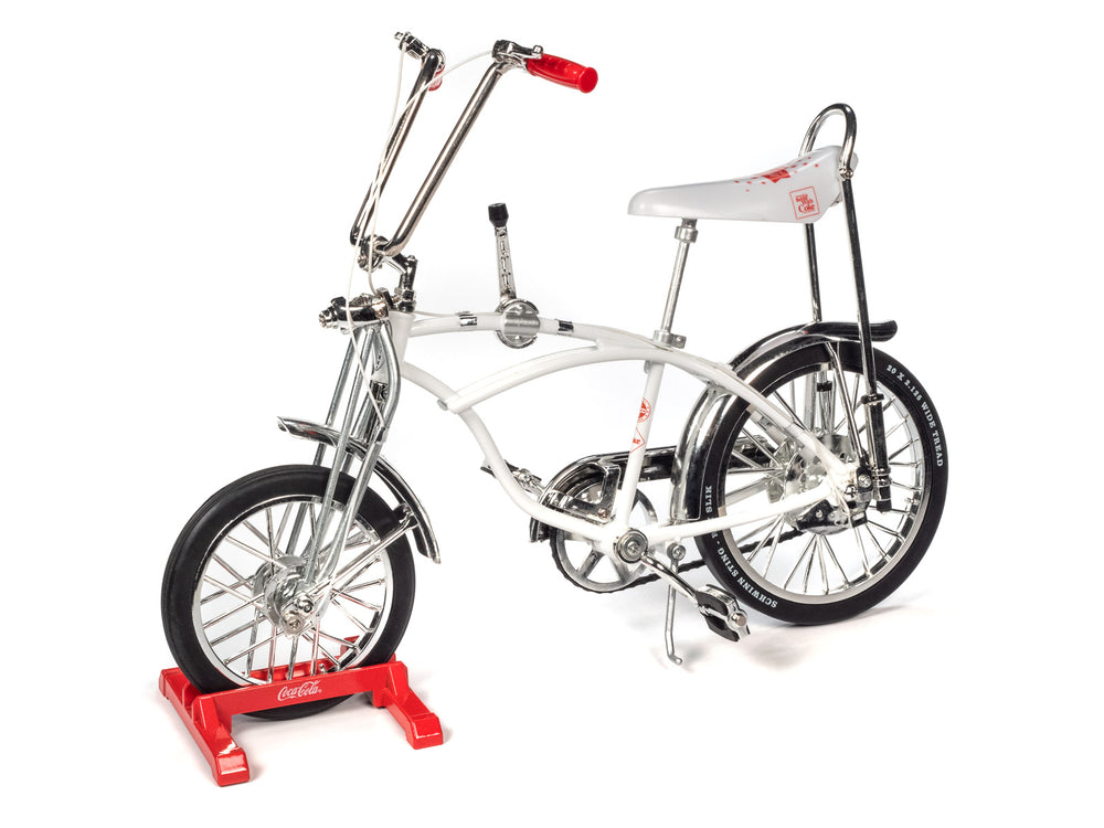 Schwinn 1960 Coca-Cola White Bicycle 1:6 Scale Diecast Model by AMT