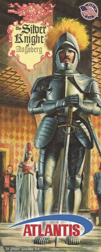 Atlantis The Silver Knight of Augsburg with Display Base (9.5 Inches Tall) 1:8 Model Kit