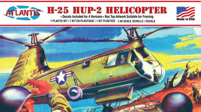 Atlantis H-25 HUP-2 Army Mule Helicopter 1:48 Scale Model Kit
