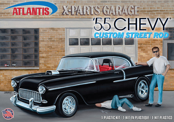 Atlantis 1955 Chevrolet Custom Street Rod - X-PARTS GARAGE 1:25 Scale Model Kit
