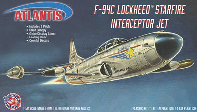 Atlantis Lockheed F-94C Starfire Interceptor with Swivel Stand 1:56 Scale Model Kit