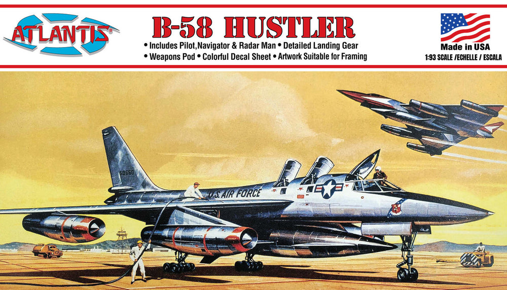 Atlantis Convair B-58 Hustler Supersonic Strategic Bomber (USAF) 1:91 Scale Model Kit