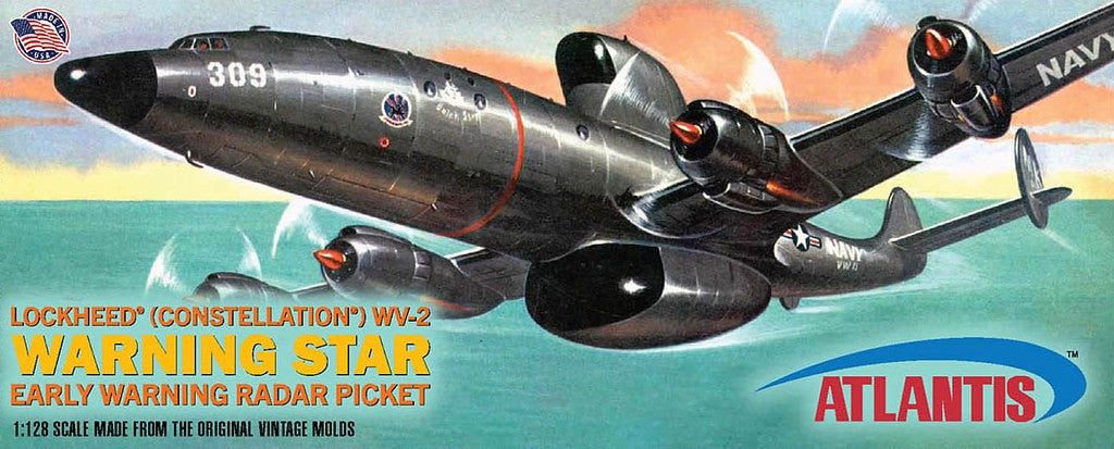 Atlantis Lockheed WV-2 Warning Star Early Warning Radar Picket (USN) 1:128 Scale Model Kit