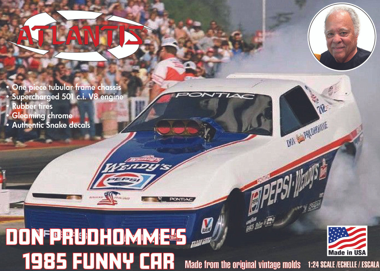 Atlantis Don Prudhomme's 1985 Funny Car 1:24 Scale Model Kit