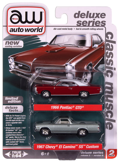 Auto World 2025 Release 2 Classic Muscle Deluxe (2-Pack) Version B 1:64 Scale Diecast
