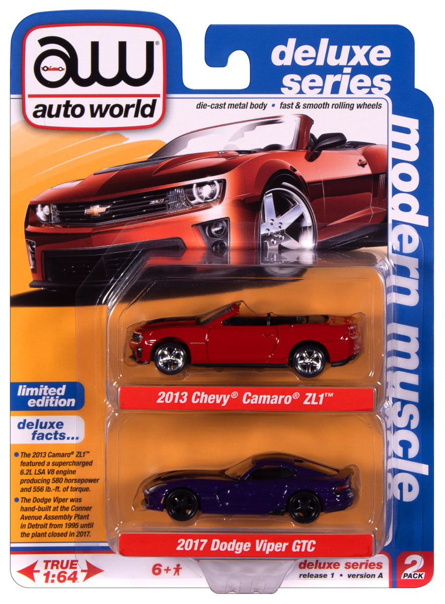 Auto World 2026 Release 1 Modern Muscle Deluxe (2-Pack) Version A 1:64 Scale Diecast