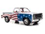 Auto World 1980 Dodge Stepside Patriotic Pickup 1:18 Scale Diecast