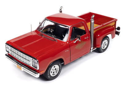 Auto World 1979 Dodge Ut-line Pickup L'il Red Truck 1:18 Scale Diecast