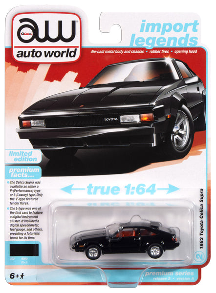 Auto World 1983 Toyota Celica Supra (Gloss Black) 1:64 Diecast