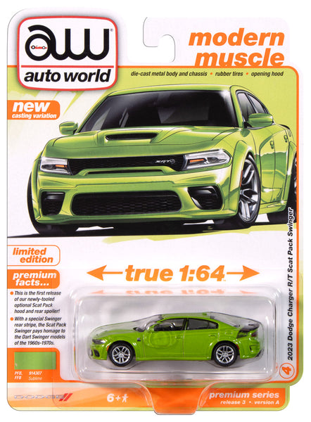 Auto World 2023 Dodge Charger Swinger R/T Scat Pack (Sublime) 1:64