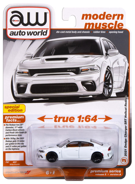 Auto World 2021 Dodge Charger SRT Hellcat Redeye White Knuckle 1 64 Auto World Store
