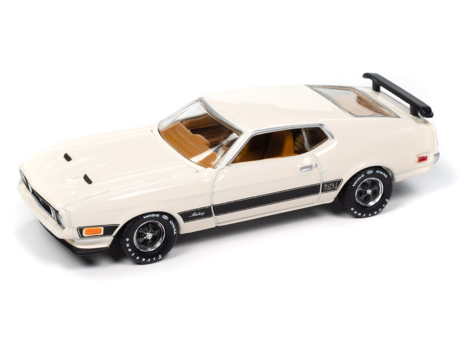 Auto World 1973 Ford Mustang Mach 1 (Pearl White) 1:64 Diecast