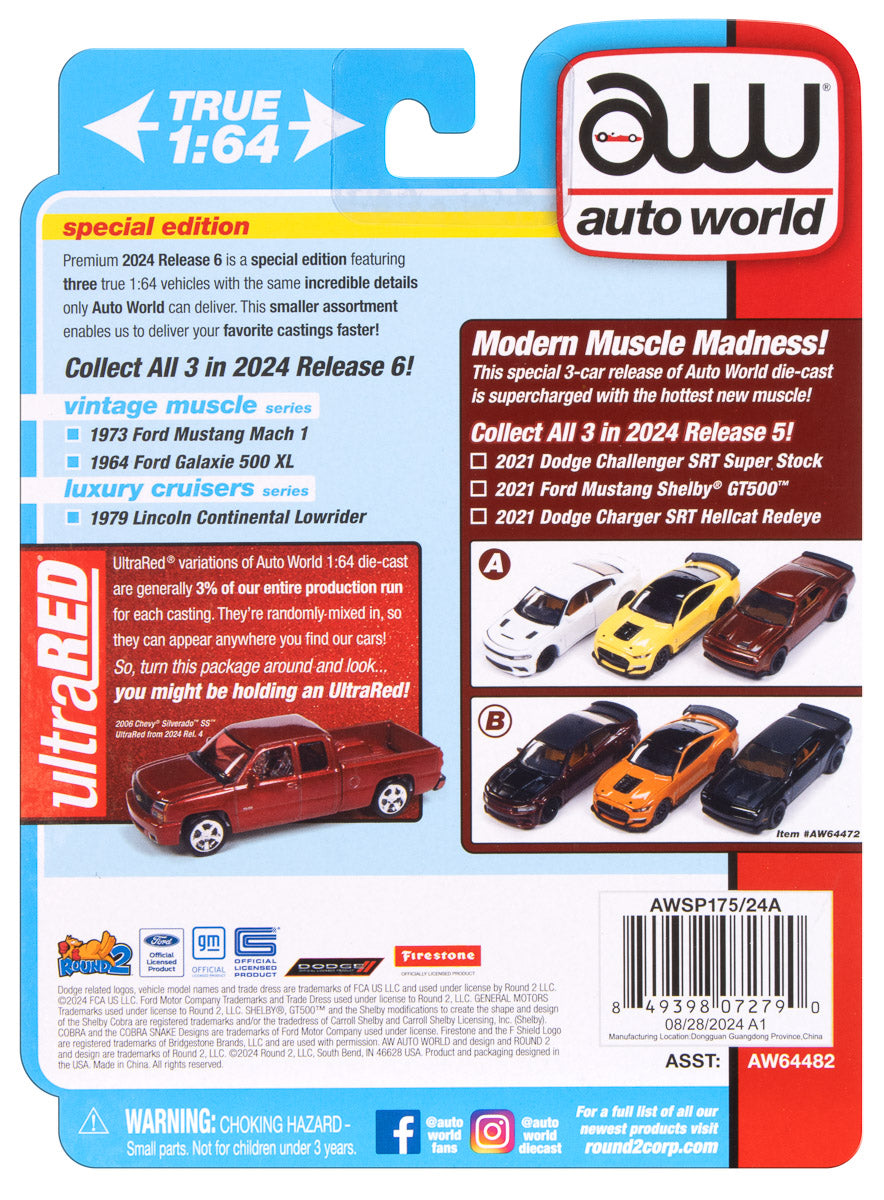 Auto World 1973 Ford Mustang Mach 1 (Bright Green Poly ) 1:64 Diecast