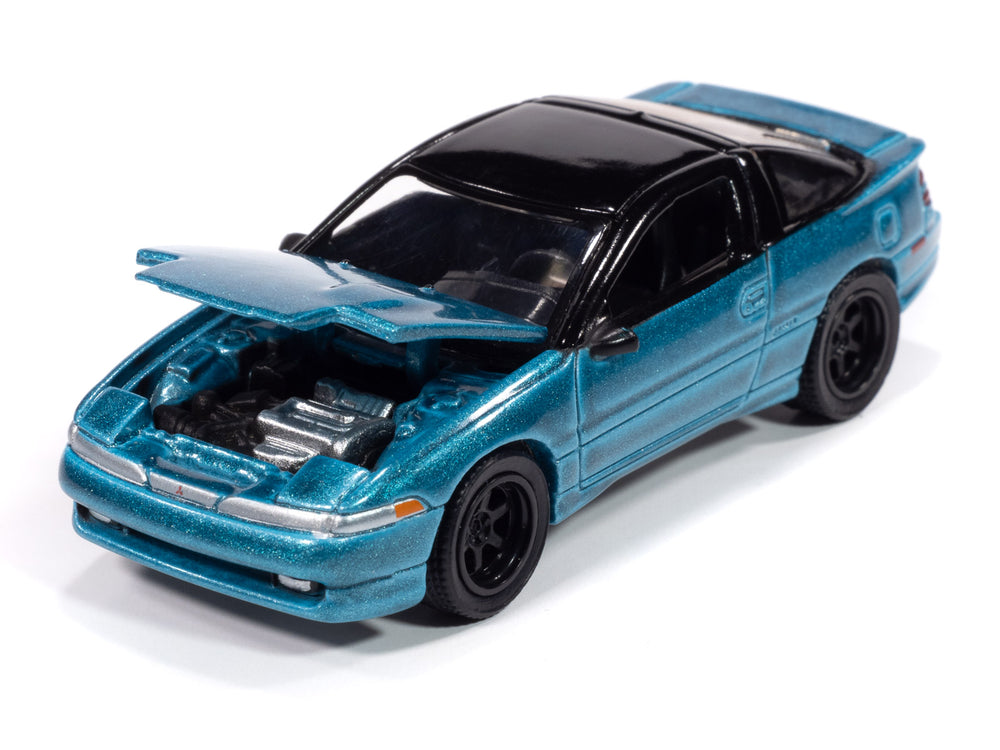 "PRE-ORDER" Auto World 1991 Mitsubishi Eclipse GSX (Tennessee Blue) 1:64 Diecast (DUE MAY 2025)