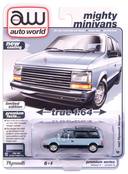 Auto World 1987 Plymouth Voyager (Ice Blue Poly 2-tone w/ Twilight