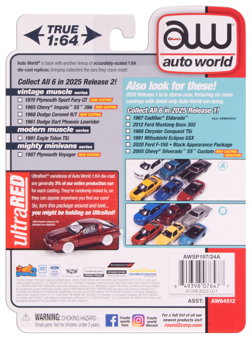 "PRE-ORDER" Auto World 1961 Dodge Phoenix Lowrider (Mango Smoothie Metallic w/ Lowrider Graphics) 1:64 Diecast (DUE OCTOBER 2025)