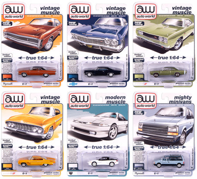 "PRE-ORDER" Auto World Premium 2025 Release 2 Set A (6-Car Sealed Case) 1:64 Diecast (DUE OCTOBER 2025)