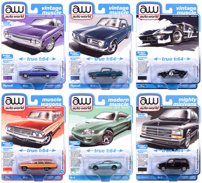 "PRE-ORDER" Auto World Premium 2025 Release 3 Set B (6-Car Sealed Case) 1:64 Diecast (DUE MARCH 2026)