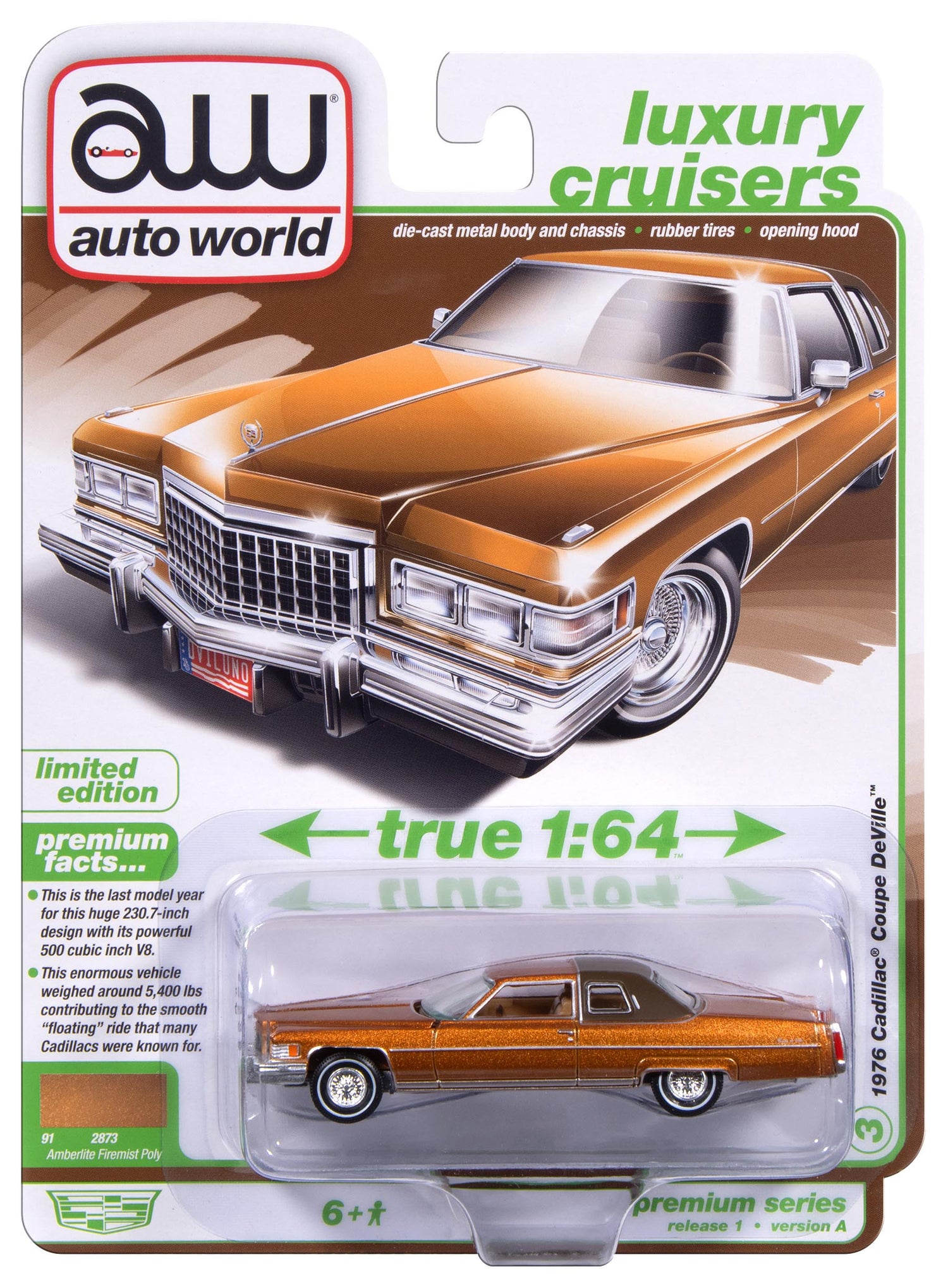 Pre-Order: 1976 Cadillac Coupe de Ville 1:64 Diecast | Auto World