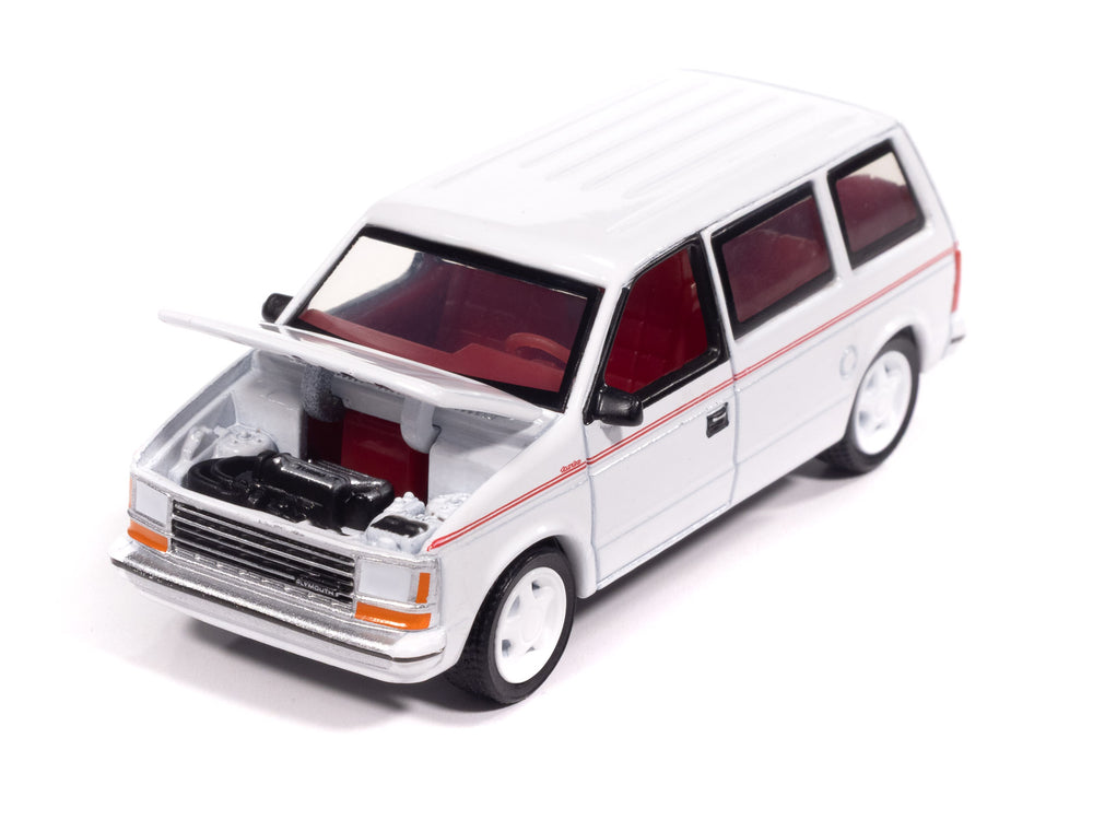 "PRE-ORDER" Auto World 1989 Plymouth Voyager Turbo (Bright White) 1:64 Diecast (DUE APRIL 2026) - Auto World Store