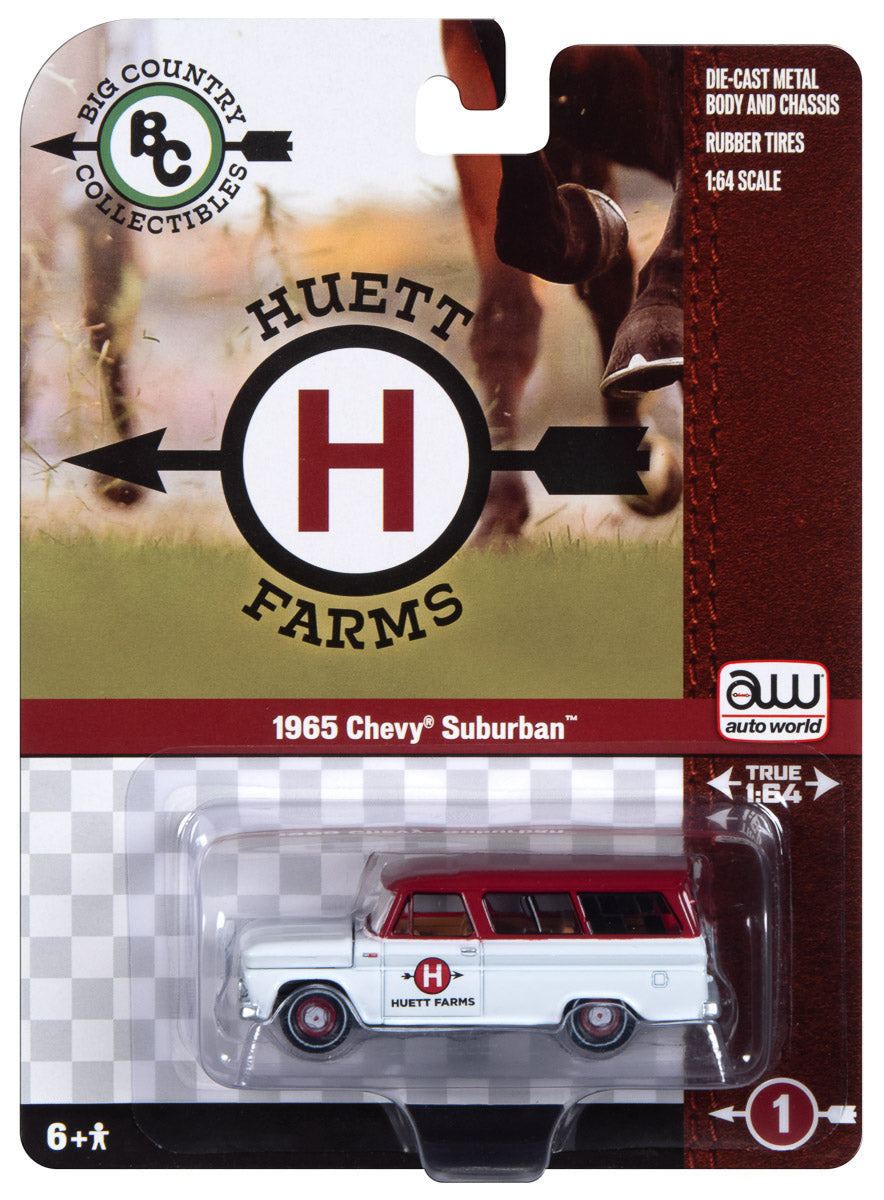 Auto World BCC Huett Farms 1965 Chevy Suburban 1:64 Diecast