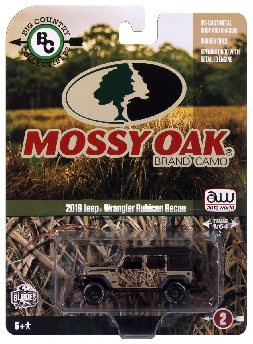 Auto World BCC Mossy Oak 2018 Jeep Wrangler Recon 1:64 Diecast