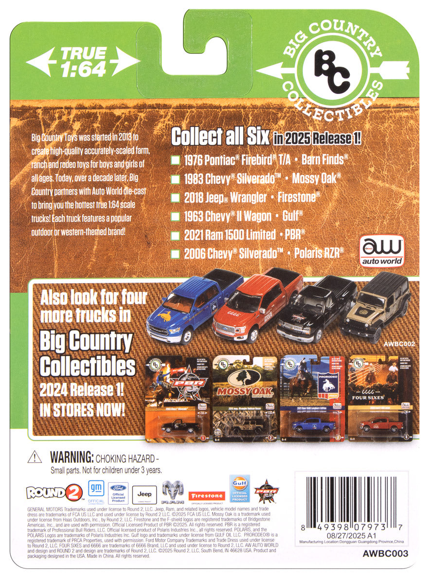 Auto World Big Country Collectibles 2025 Release 1 (6-Car Sealed Case) 1:64 Diecast - Auto World Store