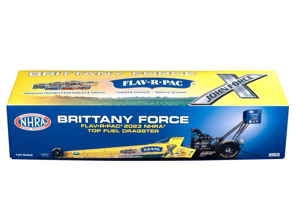 Auto World 2023 Brittany Force FLAV-R-PAK Top Fuel Dragster 1:24 Scale Diecast