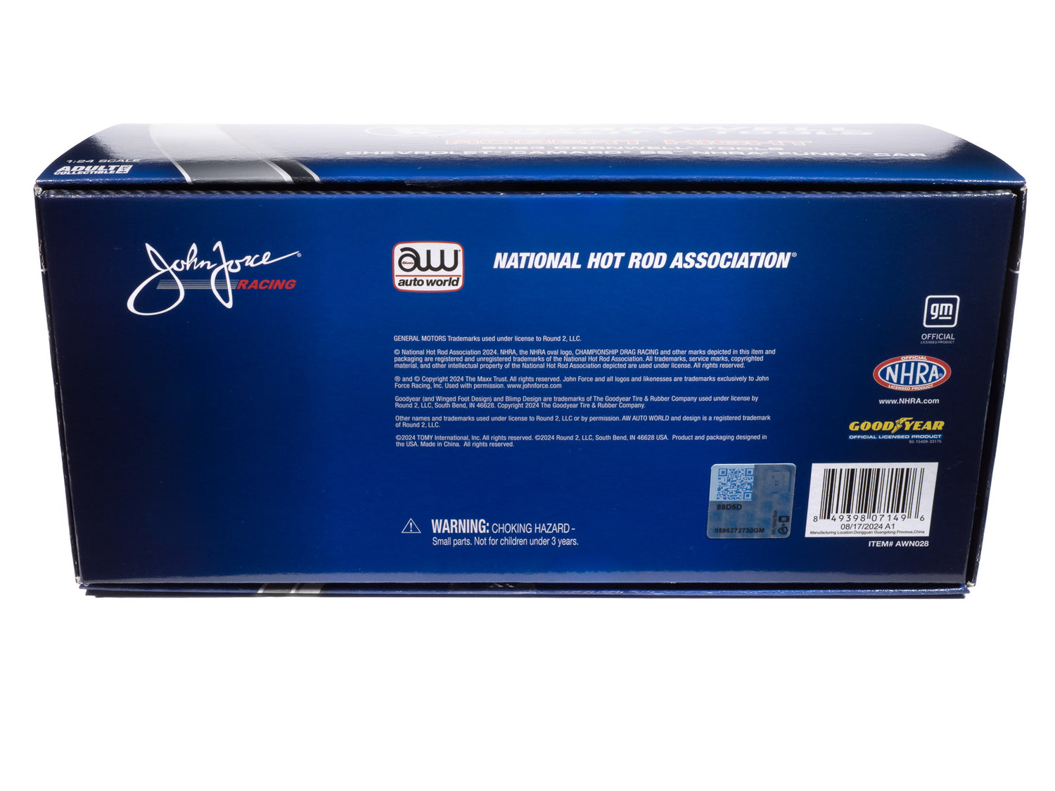 Auto World NHRA 2023 Robert Hight Cornwell Tools Black Funny Car Chevy Camaro 1:24 Scale Diecast