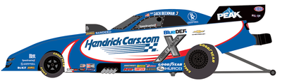 "PRE-ORDER" Auto World NHRA 2025 Jack Beckman (BlueDef) Chevy Camaro Funny Car 1:24 Scale Diecast (DUE NOVEMBER 2026)