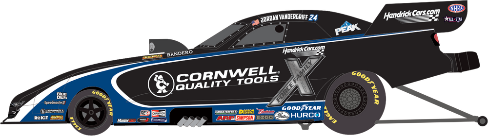 "PRE-ORDER" Auto World NHRA 2026 Jordan Vandergriff Cornwell Tools Chevy Camaro Funny Car 1:24 Scale Diecast (DUE NOVEMBER 2026)